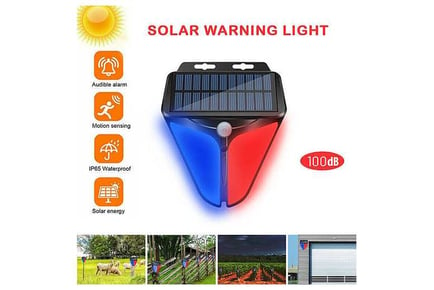 Solar Alarm LED Motion Sensor Detector