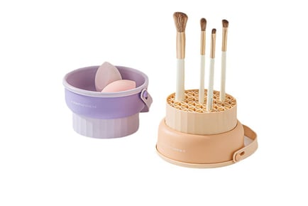 3-in-1 Silicone Makeup Brush Cleaning Set - 3 Colours