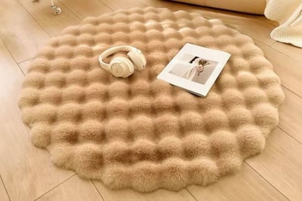 Bubble Velvet Fluffy Round Carpet in 4 Sizes and 6 Colours