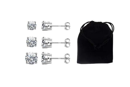 Solitaire Earrings 3-Pack