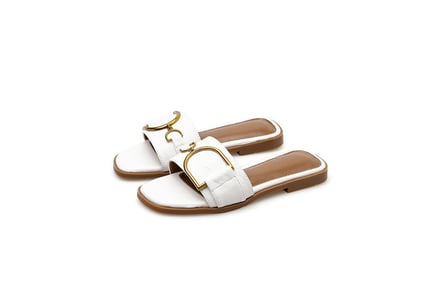 Women's Leather Flat Sandals in 6 Sizes and 3 Colours