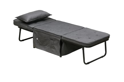 Foldable Fabric Chair Bed with Pillow