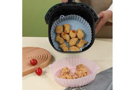 2Pcs Silicone Round Air Fryer Liners