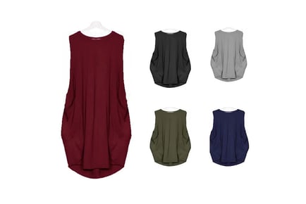 Women's Sleeveless Casual Dress in 6 Sizes and 5 Colours