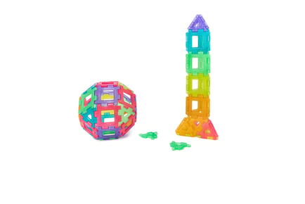 Kids' 60 Piece Giant Polydron Translucent Block Set