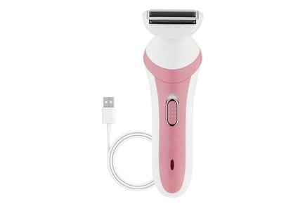 Women's Pink Wet and Dry Portable Electric Shaver in 2 Options