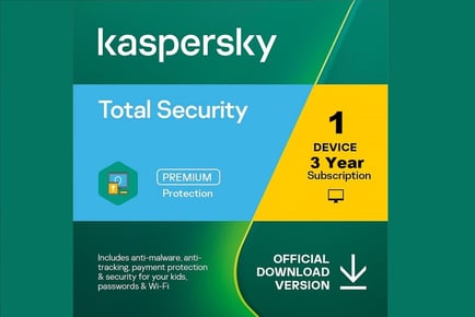 3 Year Kaspersky Total Security Premium for 1 Windows PC