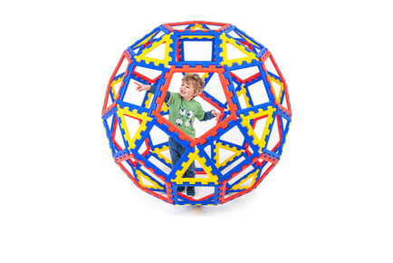 Children's Interactive XL Polydron Geometric Building Dome
