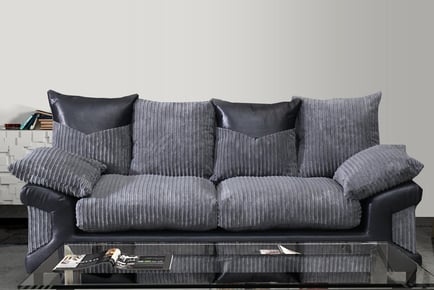 Black & Grey 3-Seat & 2-Seat Sofa Set