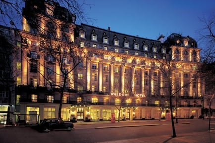 5* The Waldorf 3-Course Dining & Glass of Bubbly for 2 - Covent Garden