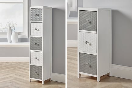 Modern Wooden Storage Drawers - 3 or 5 Drawer Options