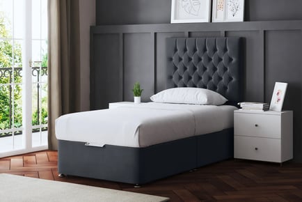 Steel Seraphine Chesterfield Divan Bed - 6 Sizes & 3 Options