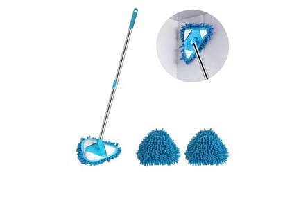 Microfibre Triangle Cleaning Mop - Includes 3 Mop Heads