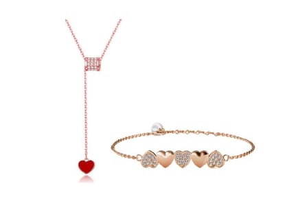 Pave Heart Tri Set