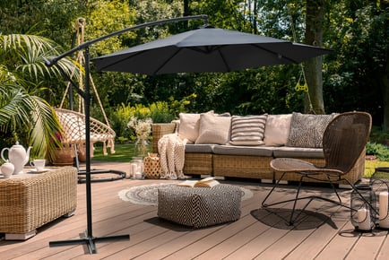 3m Cantilever Garden Parasol in 2 Colours - Optional Cover!