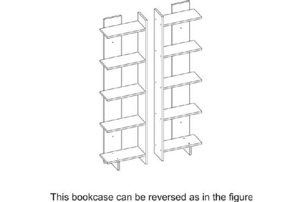 Aly 5-tier Corner Bookcase Home - Office