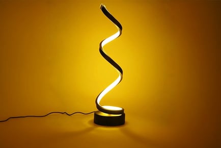 Elegant LED Spiral Bedside Table Lamp