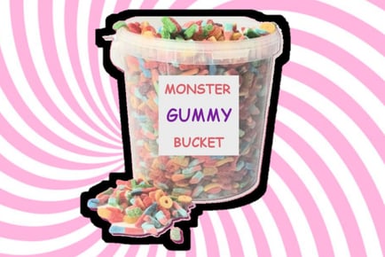 50% off Monster Gummy Sweet Bucket or Pouch