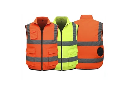 Electric Reflective Hi-Vis Cooling Unisex Vest with Two Fan