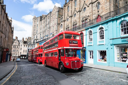Red Bus Bistro Tour with Prosecco Afternoon Tea for 2, 3 or 4 - Glasgow & Edinburgh!