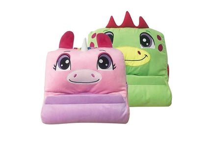 Kids' Novelty Cartoon Pillow Stand - Pink or Green