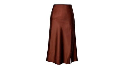 Women's Satin High Waisted Split Skirt in 3 Colours