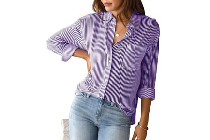 Women's Button Down Shirt in 6 Sizes & 5 Colours