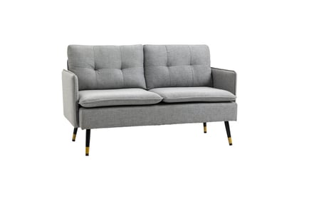 Two-Seater Loveseat Sofa - Dark Blue or Grey