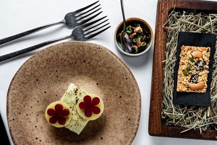 Michelin 8-Course Vegetarian Tasting Menu with Cocktail or Beer For 2