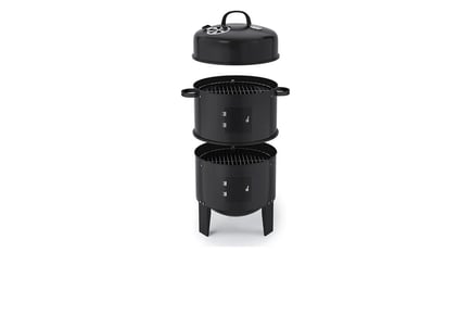 Ultimate 3-in-1 Charcoal BBQ, Grill and Smoker