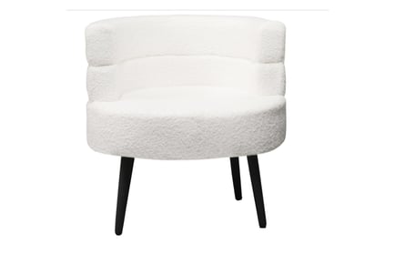 White Boucle Sherpa Sofa Armchair!