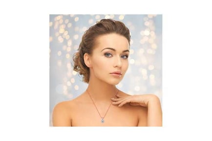 Crown Necklace and Earring Set - Silver