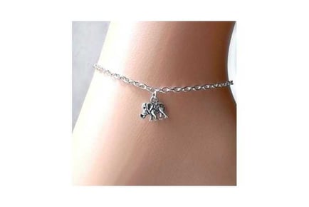 Elephant charm silver chain Anklet