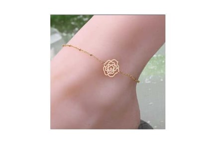 Hollow Rose flower Anklet