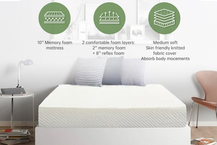 Orthopaedic Reflex Memory Foam Mattress in 3 Sizes