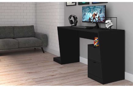 Gamer Desk w/ Storage Cabinet