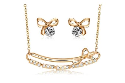 Pave Bow & Bar Set