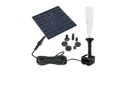 Solar Water Fountain Pump Kit with Multiple Nozzles