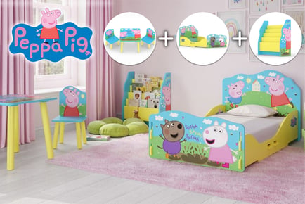Peppa Pig 4-Piece Bedroom Set w/ Mattress