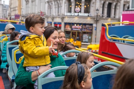 London Landmarks Open Top Bus Tour, With Live Guide For Kids - Toot Bus