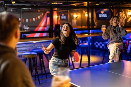Brunch & Bottle of Prosecco for 2 at London's "Temple of Table Tennis", Bat & Ball, Westfield Stratford