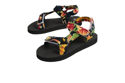 Women's Colourblock Flat Sandals in 6 Sizes and 3 Colours