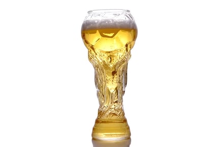 Euro's Football Trophy Shaped Beer Glass in 2 Sizes