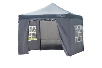 3x3m Waterproof Commercial Grade Grey Gazebo