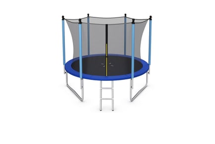 12ft Outdoor Trampoline with Enclosure Net and Ladder