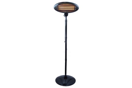 2KW Adjustable Electric Patio Heater - Freestanding or Wall Mounted!