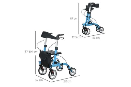 HOMCOM 4 Wheel Rollator