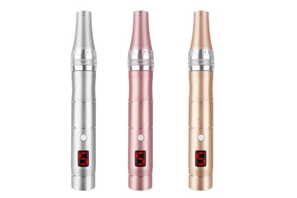 Wireless Electric Beauty Derma Pen w 10 Cartridges - 3 Colours