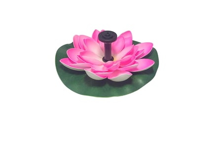 Solar Powered Floating Lotus Plant Fountain - Pink or White!