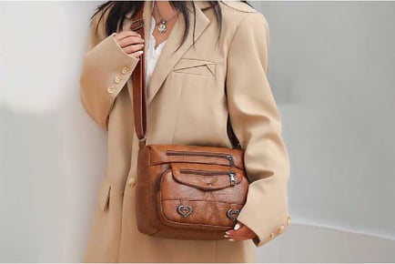 Retro PU Leather Crossbody Shoulder Bag